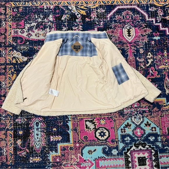 Pendleton Womens Jacket Size Small Teddy Deep Pile Fleece Sherpa Full Zip Fuzzy - Picture 3 of 5